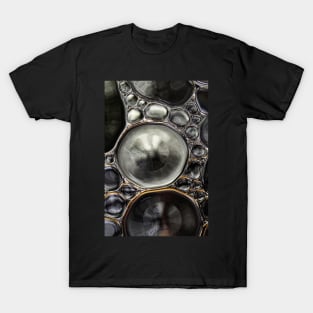 Onyx & Silver Bubble Abstract T-Shirt